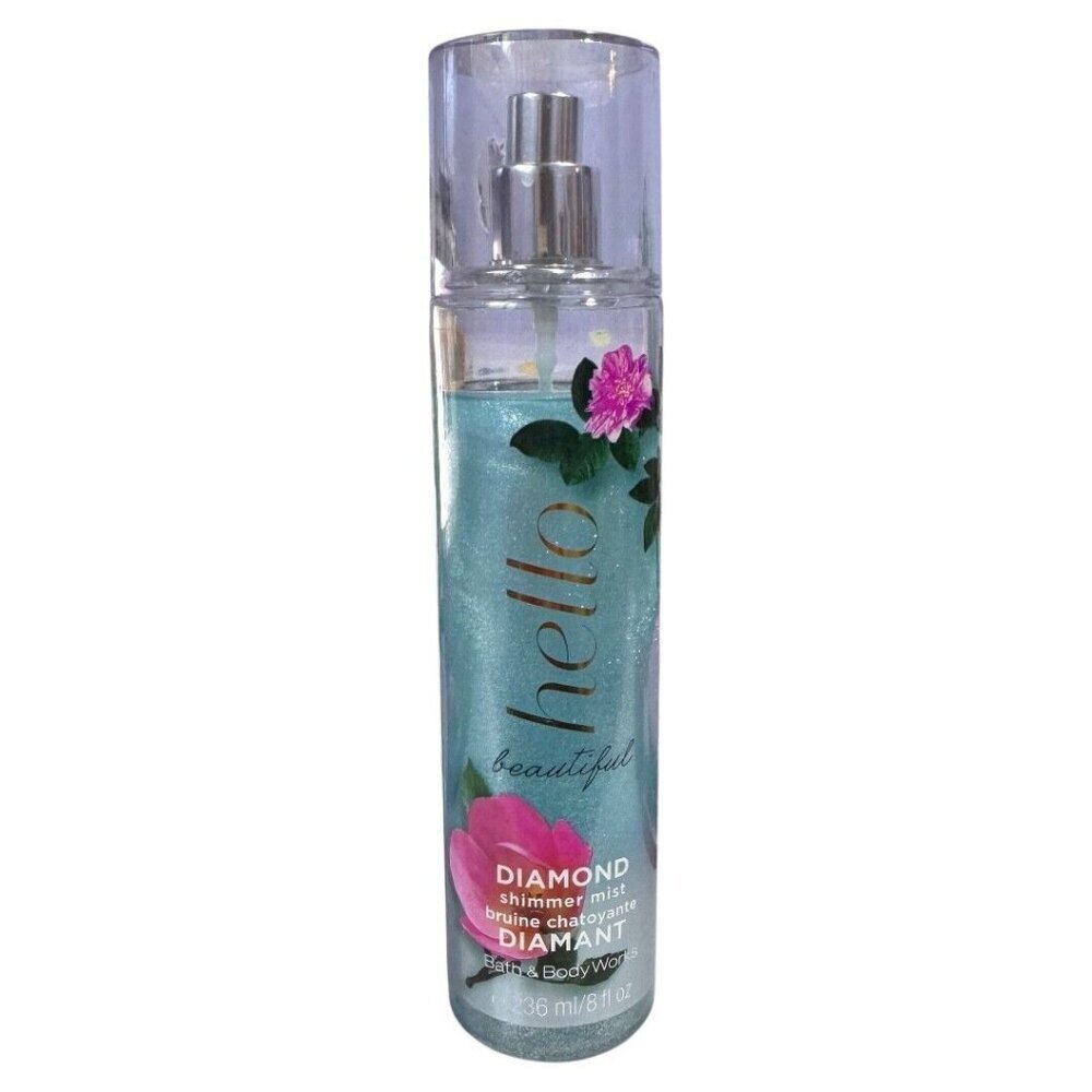 Bath & Body Works Hello Beautiful Diamond Shimmer Mist 8oz Fragrance 85% Full